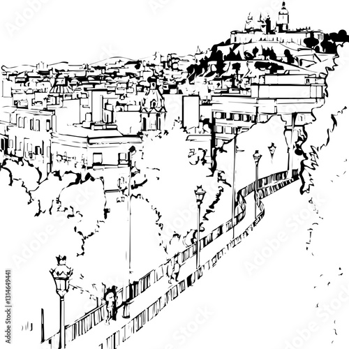barcelona, coloring page, architecture, arch, building, corridor, stone, column, europe, ancient, arches, arcade, interior, church, abbey, old, arc, medieval, cloister, italy, light, monastery, archwa
