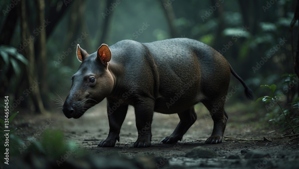 The Malayan tapir is the largest among the five species of tapir and is the only one found in Asia. The Malayan tapir is the largest among the five species of tapir and is the only one found in Asia.