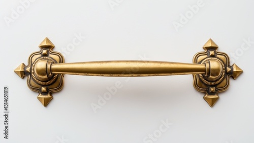 Wallpaper Mural Brass handle for furniture isolated on a white background with a path. Torontodigital.ca