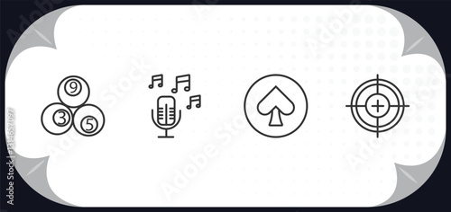 outline icons set - concept.