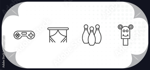 outline icons set - concept.