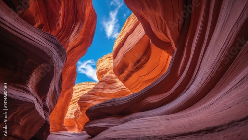Sky view from the Red Rock Caverns at the Canyon adjacent to Sacred Lands, just outside the renowned Bend. Memorable landscape and terrain.
