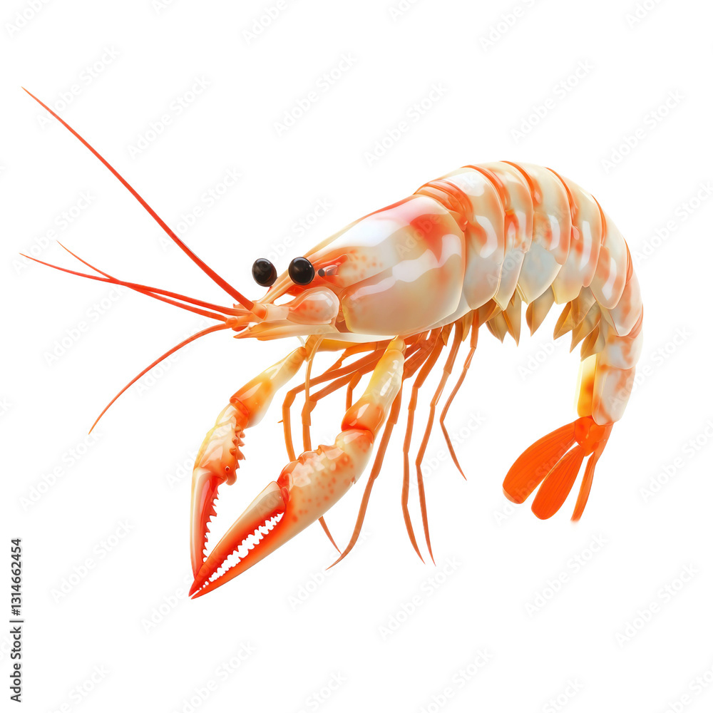custom made wallpaper toronto digital3D icon of Cleaner shrimp isolated on transparency background