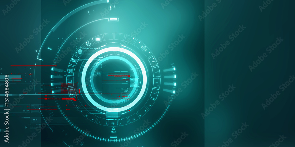 Obraz premium 2d illustration Abstract futuristic electronic circuit technology background
