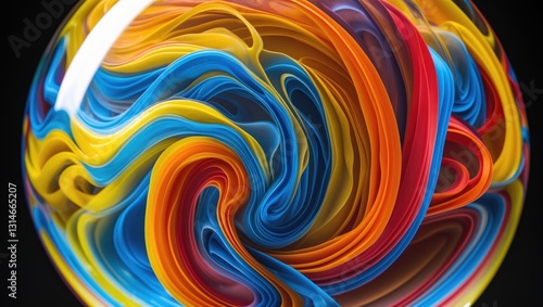 Wallpaper Mural Multi-colored soap bubble displaying a variety of light spectrum due to thin film interference, illustrating a concept in physics and science. Torontodigital.ca