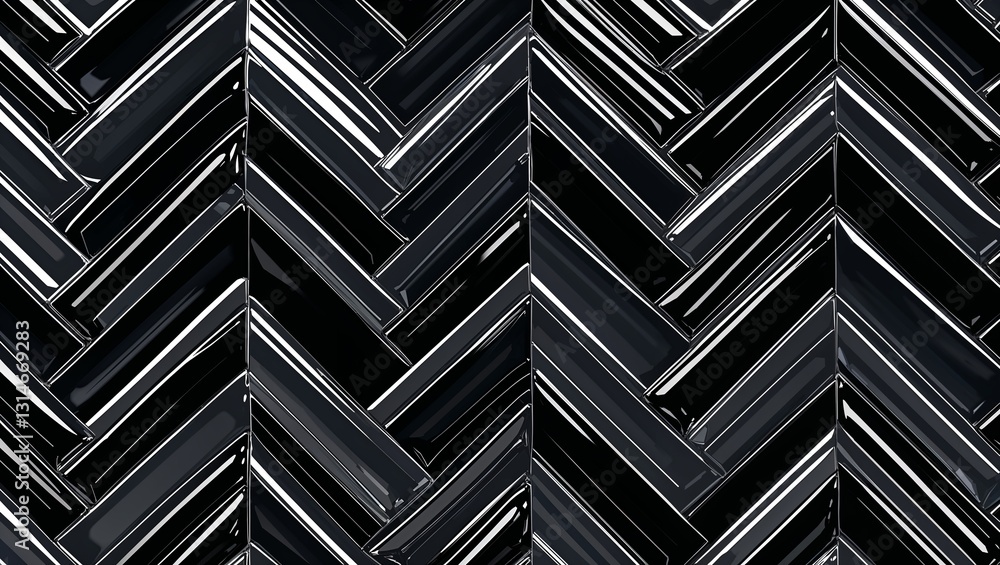 Glossy black herringbone kitchen Seamless tiling tiles texture on abstract background design illustration Glossy black herringbone kitchen Seamless tiling tiles texture on abstract background design illustration