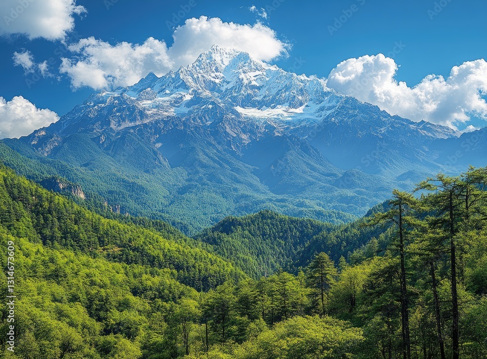 Obraz premium Majestic snow-capped mountains