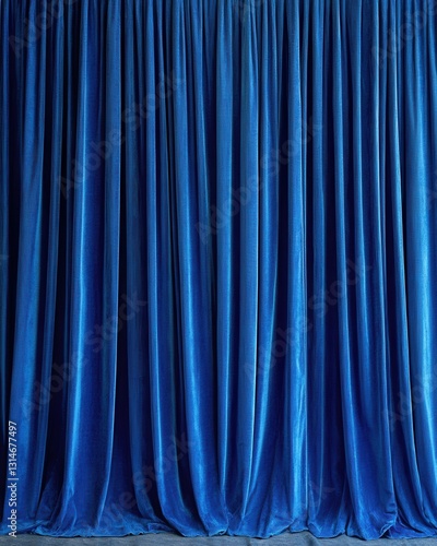 Obraz na płótnie Elegant royal blue velvet curtain backdrop for theater stage or photography studio setting texture rich w salonie