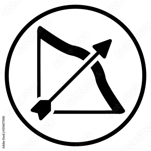 crossbow glyph icon