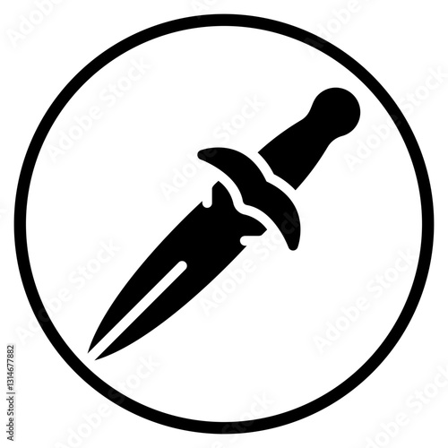 dagger glyph icon