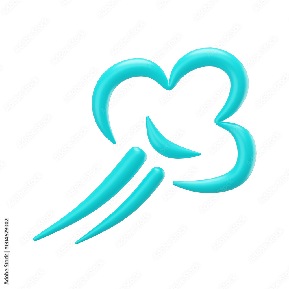 Obraz premium Scribble Elements 3D Illustration Asset