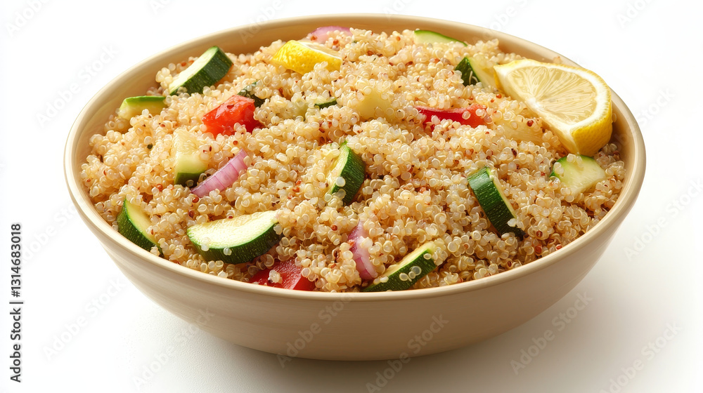 Quinoa salad with zucchini, red onion, and lemon Quinoa salad with zucchini, red onion, and lemon