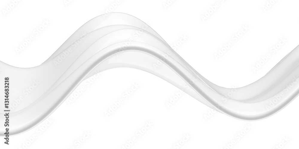 Abstract fluid white wave curves on minimalist background. 3d render Abstract fluid white wave curves on minimalist background. 3d render