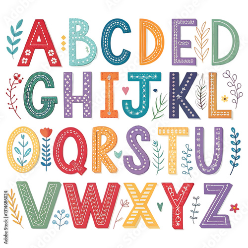 Cute Colorful Alphabet Letters
