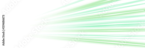 Cyber road with green fast moving speed lines. Digital highway with glowing streaks and motion blur. Ideal for high tech, transport and futuristic racing themes.
