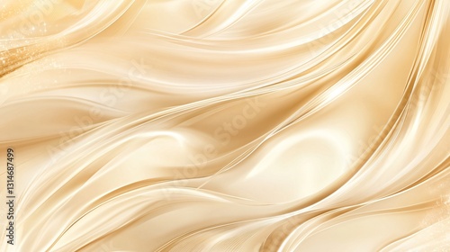 Beige Satin Fabric Banner Background