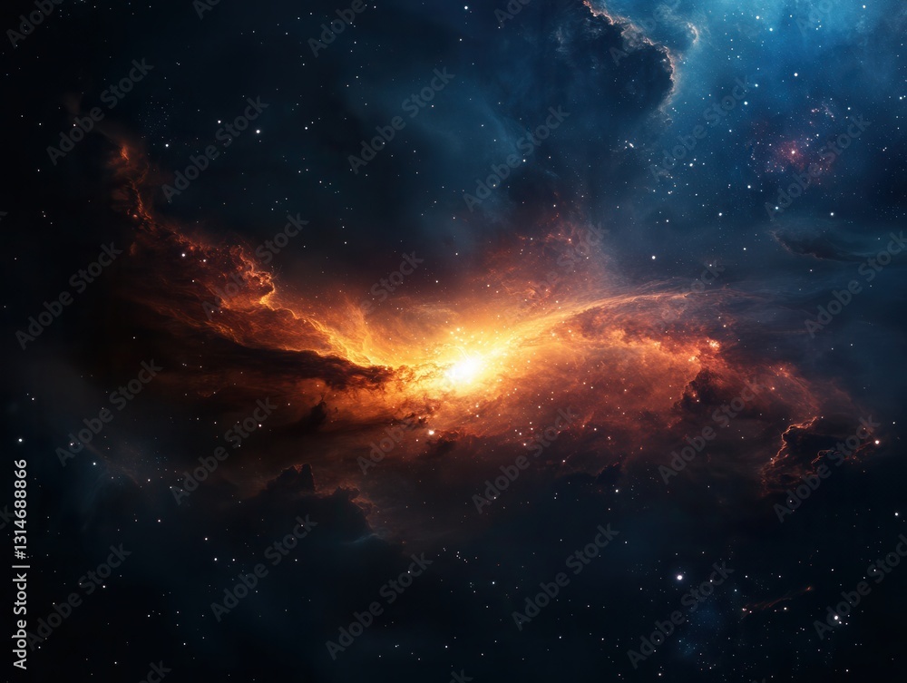 Vibrant explosion of colors marks the birth of a new star in a stunning cosmic vista of a distant supernova. Generative AI Vibrant explosion of colors marks the birth of a new star in a stunning cosmic vista of a distant supernova. Generative AI
