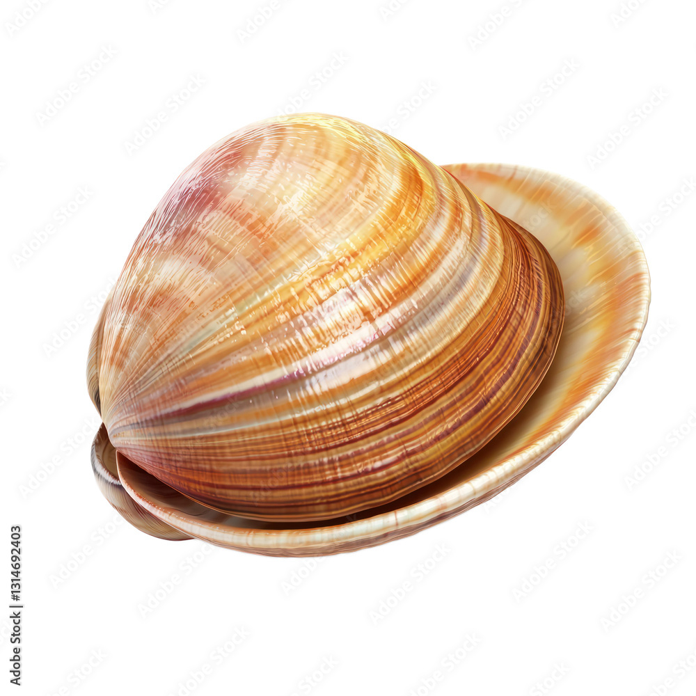 3D icon of Soft-shell clam isolated on transparency background 3D icon of Soft-shell clam isolated on transparency background