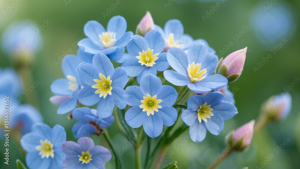 Flowers forget-me-not essential in nature park Flowers forget-me-not essential in nature park