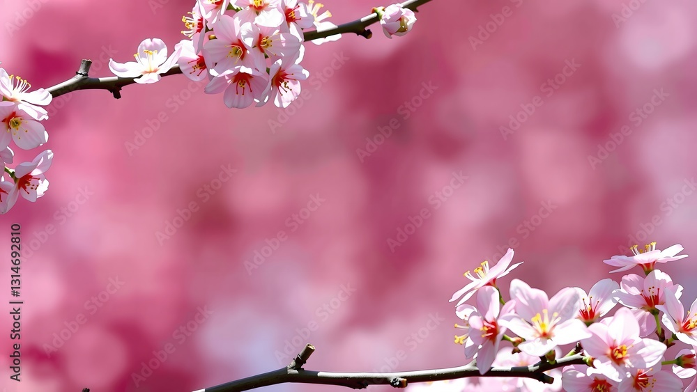 Cherry blossom, Pink sakura flowers with nice background color Cherry blossom, Pink sakura flowers with nice background color
