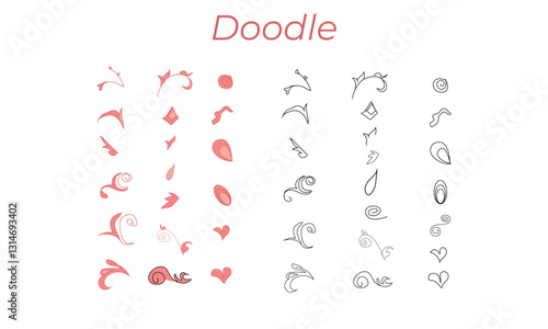Doodle or ornaments for various use