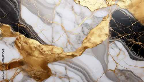 Gold Marble Foil Luxury Texture
