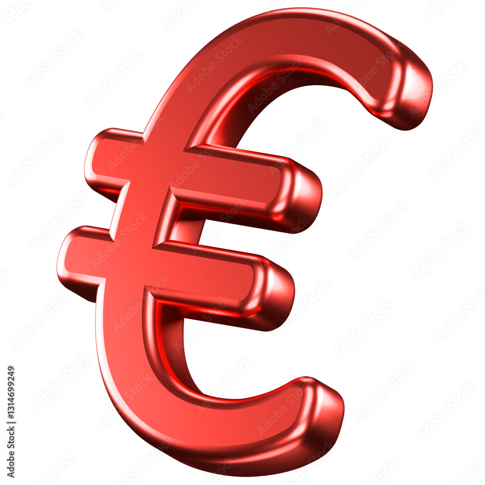 3d icon of a euro sign 3d icon of a euro sign