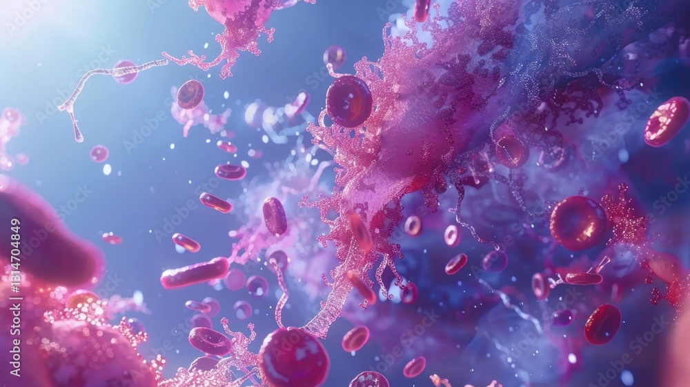 Creative visualization of microscopic biological processes
