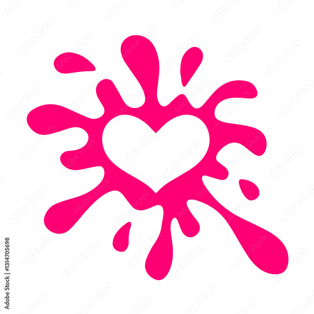 Pink paint splash with a white heart center, representing artistic creativity, emotion, and love, perfect for expressing romantic, emotional, and vibrant themes in art.
Pink paint splash with a white heart center, representing artistic creativity, emotion, and love, perfect for expressing romantic, emotional, and vibrant themes in art.