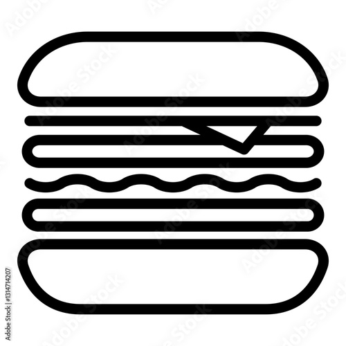 hamburger vector icon for apps and websites
