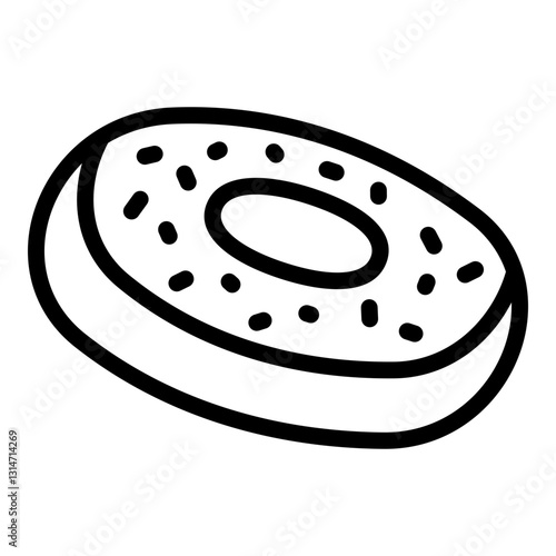 donut vector icon for apps and websites