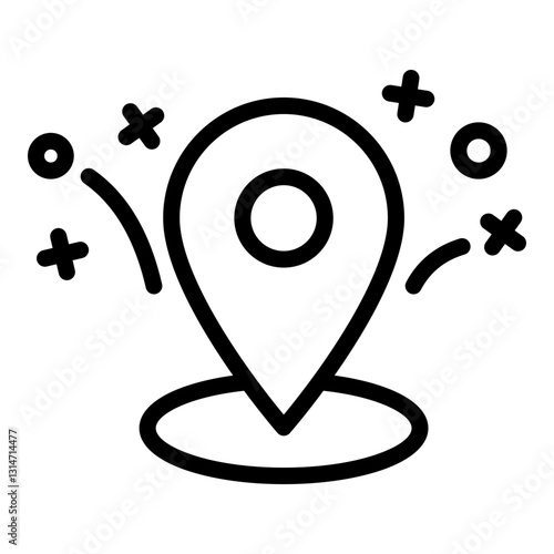 event location vector icon for apps and websites