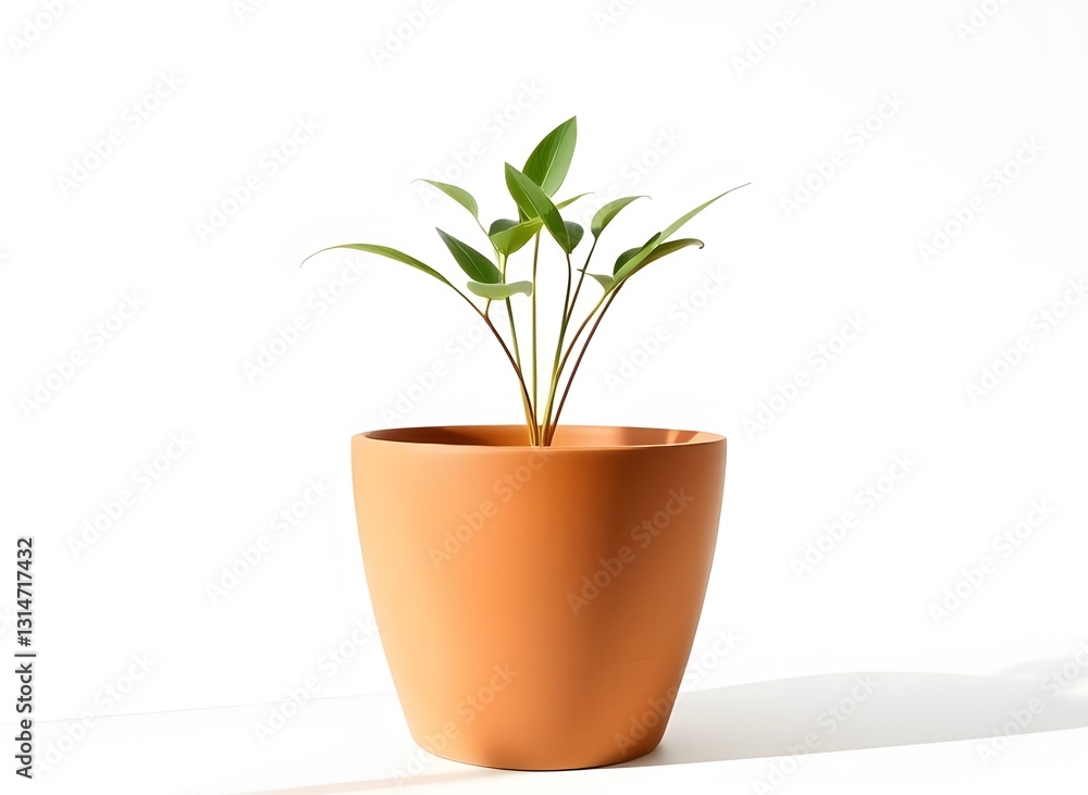 Obraz premium Indoor Plant in Modern Terracotta Pot,