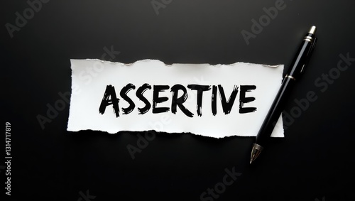 Writing that is assertive on a black background.