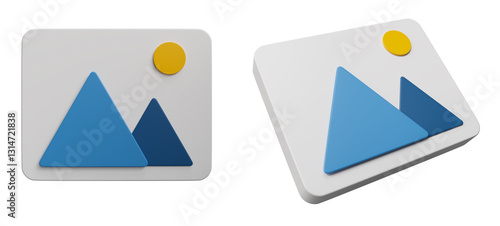 white image, camera icon isolated on white background, 3d render