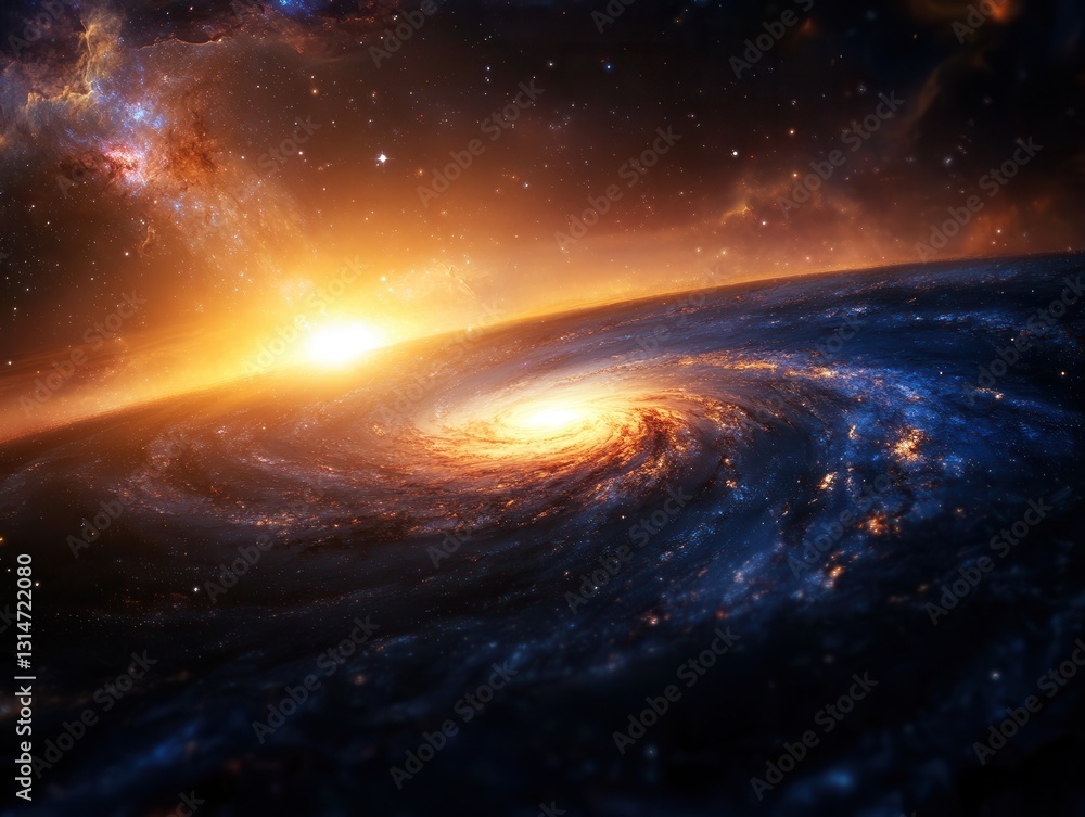 Cosmic whirlpool of light and color revealing the secrets of the universe amidst stellar formations and glowing nebulae. Generative AI Cosmic whirlpool of light and color revealing the secrets of the universe amidst stellar formations and glowing nebulae. Generative AI