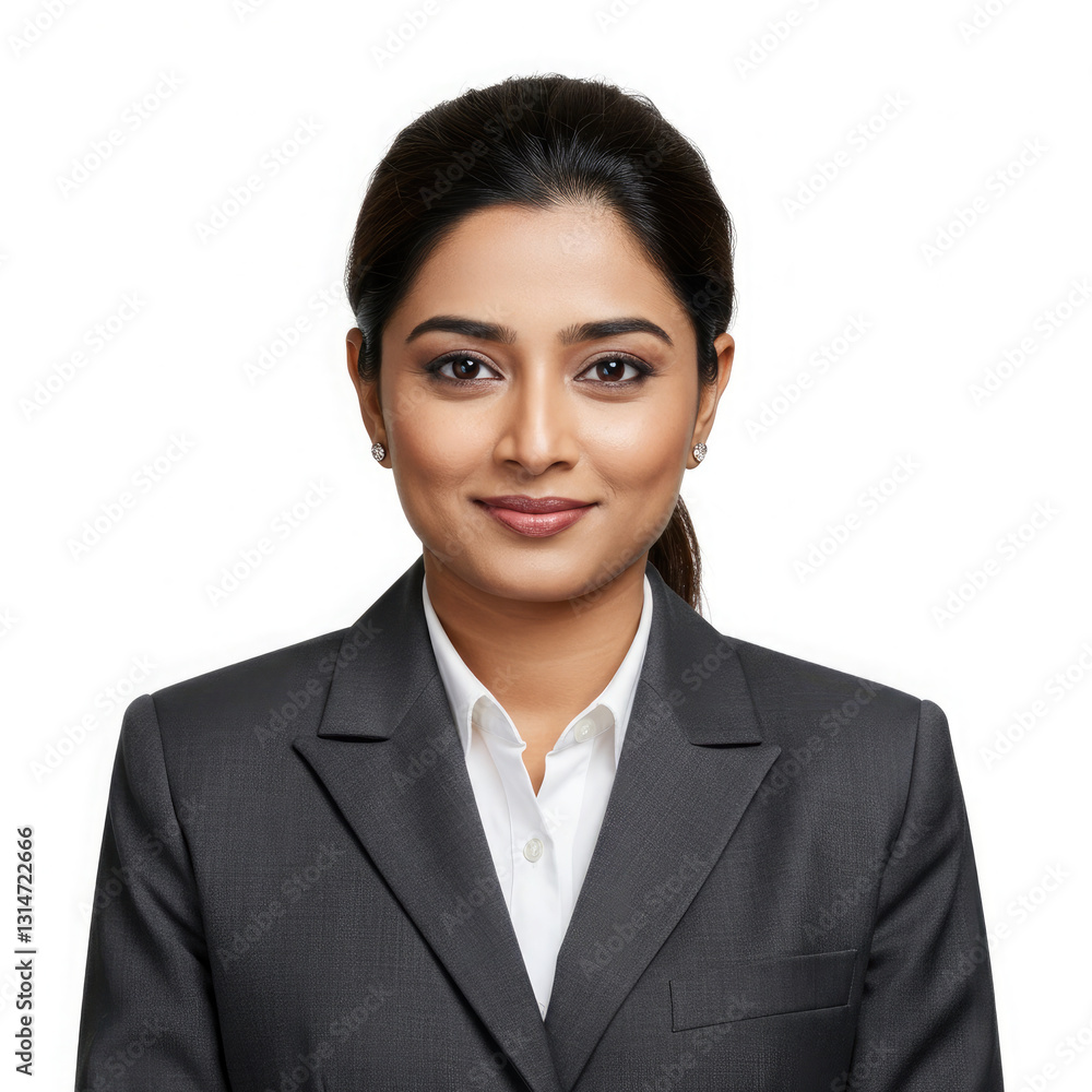 Portrait of a Indian businesswoman isolated on white background. Portrait of a Indian businesswoman isolated on white background.