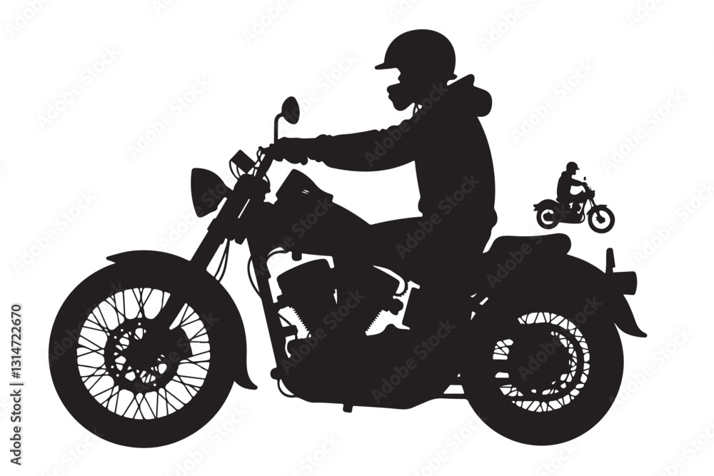Obraz premium Motorcycle, bike motorbike motor biker silhouette, sport, speed, vector, motocross, transport, rider, ride, wheel, cycle, transportation, illustration, vehicle, road, bicycle, race, red, motorcycl
