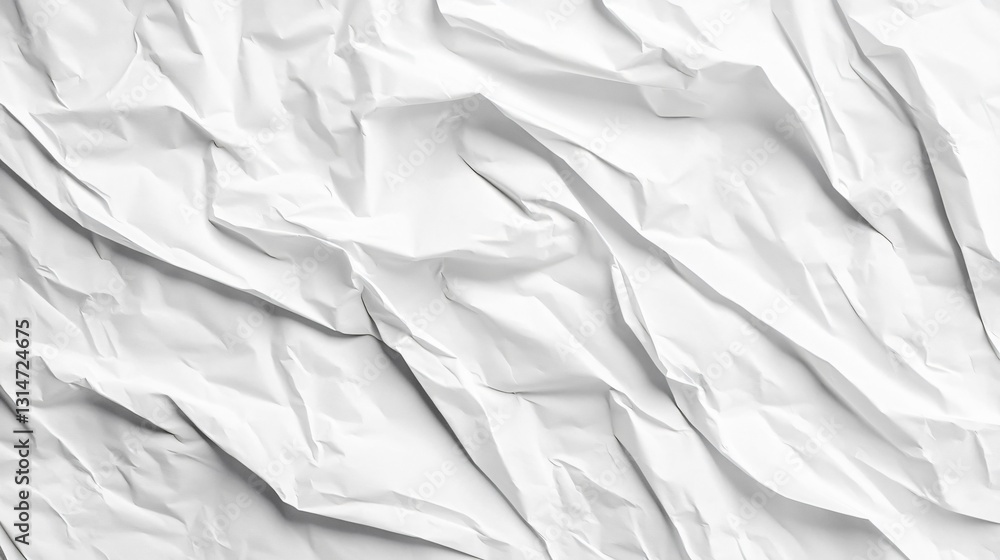 Obraz premium White Wrinkle Paper Texture Background