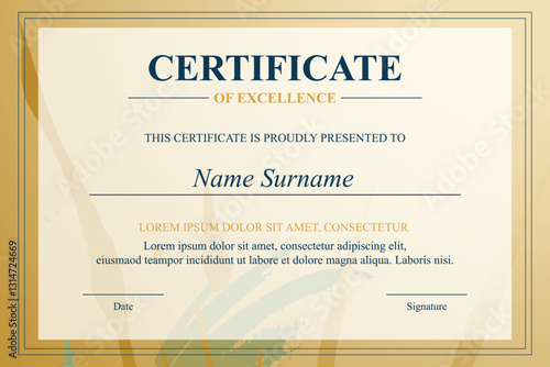 Beige Achievement Certificate Template