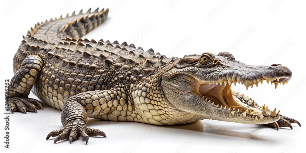 Obraz premium saltwater crocodile isolated on white background