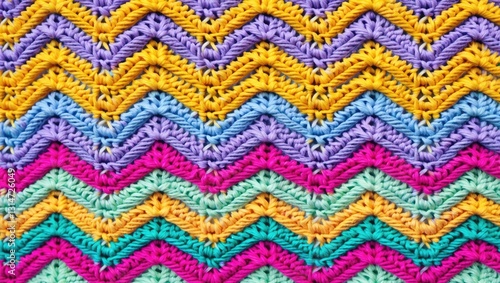 Knitted texture without seams. The design is crafted from contrasting colored yarns. Color motifs.