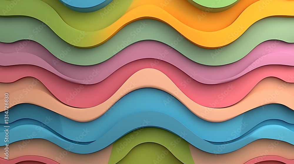 Colorful wave patterns abstract design digital art modern aesthetic top view creative background for visual impact Colorful wave patterns abstract design digital art modern aesthetic top view creative background for visual impact