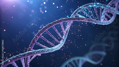 DNA double helix structure, genetic code, science background