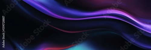 Wallpaper Mural Abstract Wavy Background with Flowing Purple and Blue Gradient Effect Torontodigital.ca