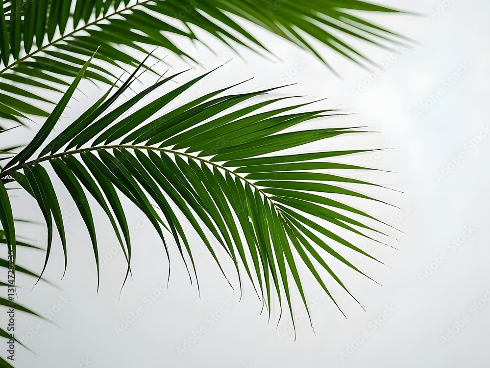 Obraz premium palm branches isolated on white