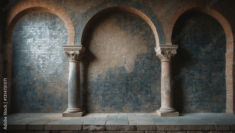 Abstract backdrop featuring an antique mosaic. Abstract backdrop featuring an antique mosaic.