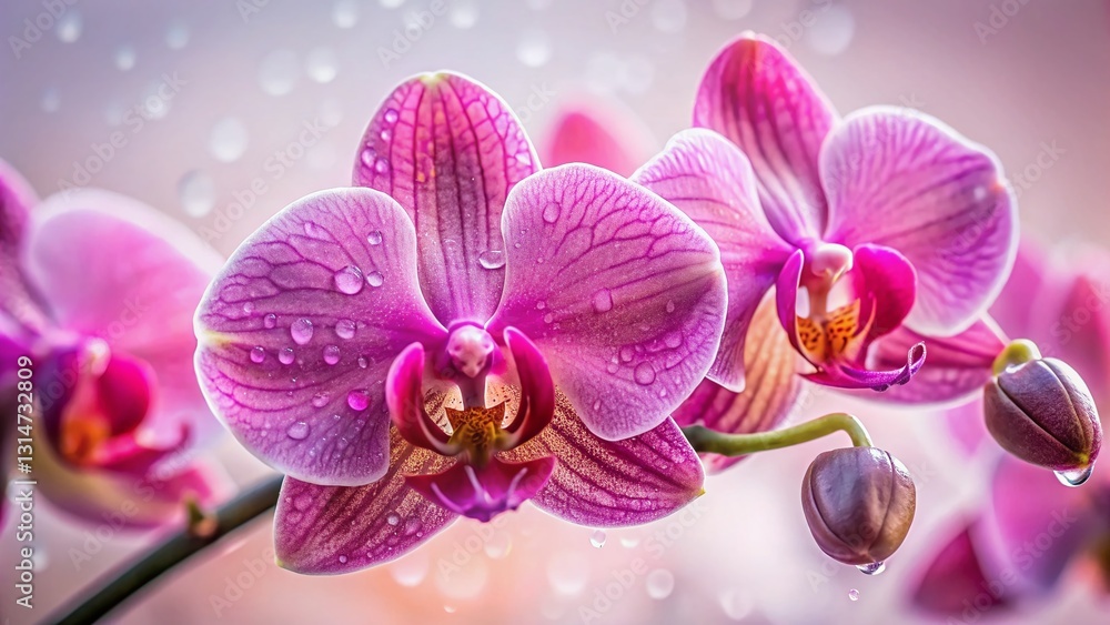 Obraz premium Close-up Phalaenopsis Orchid with High Depth of Field - Vibrant Pink Bloom