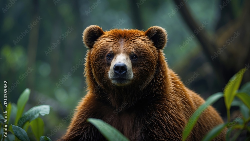 Fototapeta premium Picture of a Sun bear at the Conservation Center.