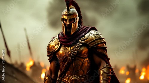 a roman soldier in battle field